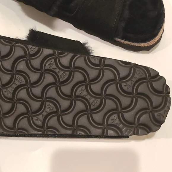 Birkenstock black Arizona genuine shearling lined sandal 37 or 40 - Picture 9 of 9